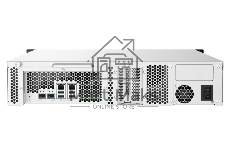 Сетевое хранилище без дисков SMB QNAP TS-832PXU-4G 8-Bay AL324 quad-core 1.7 GHz 2U rackmount NAS, 4GB DDR4 UDIMM RAM (max 1x16GB), SATA 6Gb/s, 2x 10GbE SFP+ LAN, 2x2.5 GbE LAN, 1x PCIe Gen2 x2 slot. W/o RAIL-B02