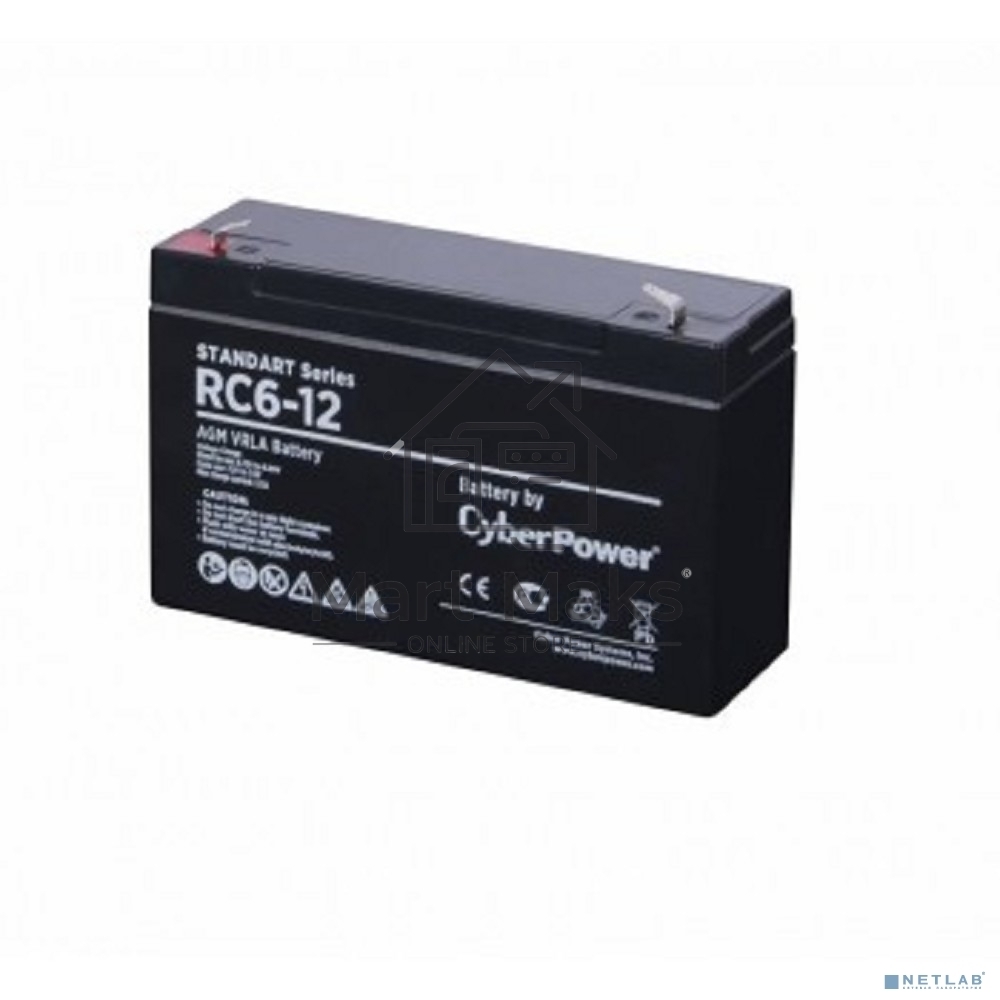 Аккумуляторная батарея SS CyberPower RC 6-12 / 6 В 12 Ач Battery CyberPower Standart series RC 6-12 / 6V 12 Ah