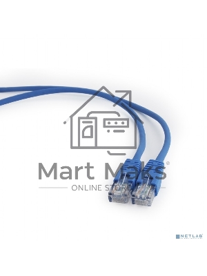 Патч-корд UTP Cablexpert кат.5e, 5м, литой, многожильный (синий)