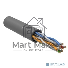 Кабель связи витая пара U/UTP, кат.6 4x2х23AWG solid, LSZH, 305м, серый Кабель связи витая пара U/UTP, кат.6 4x2х23AWG solid, LSZH, 305м, серый