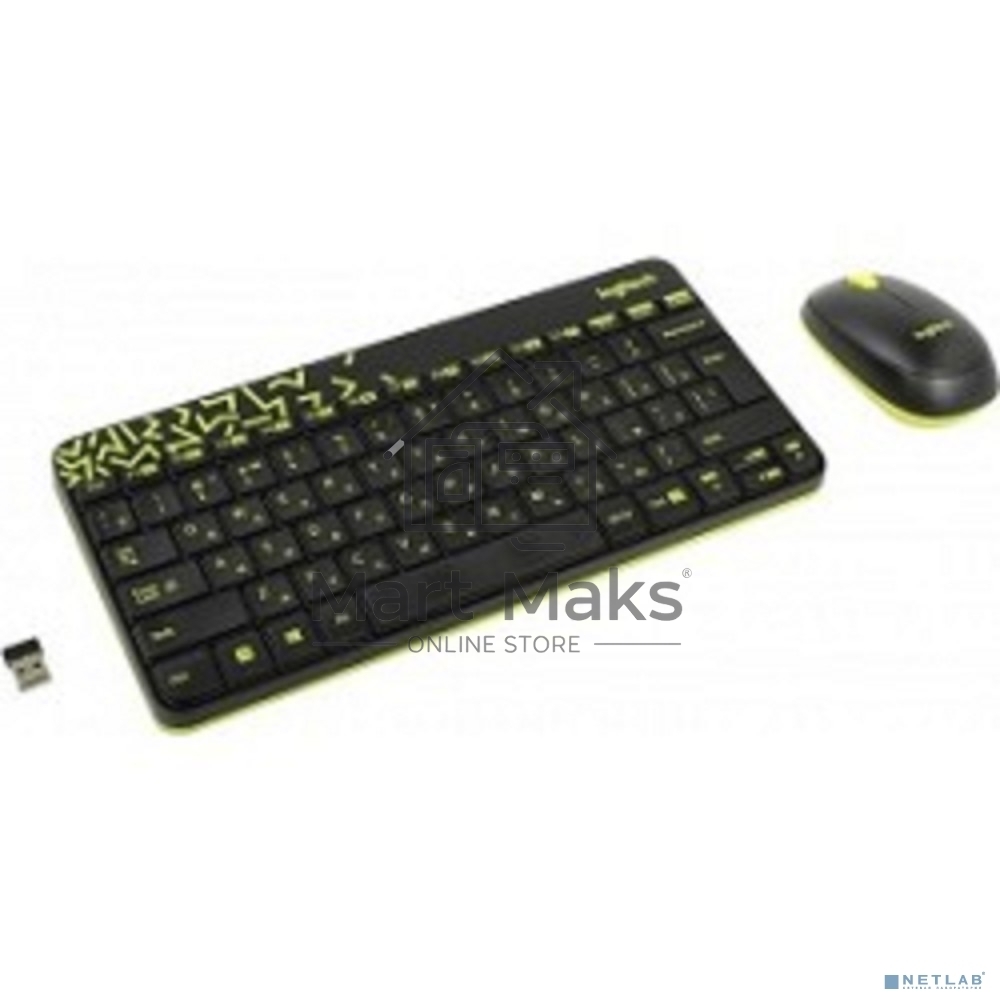 Клавиатура + мышь Logitech Wireless Desktop MK240 Nano Black Retail Combo