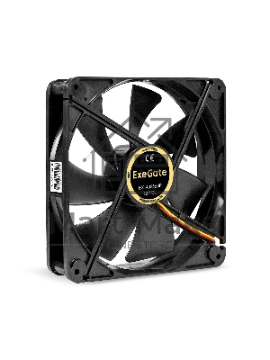 Вентилятор для корпуса ExeGate EX14025B3P черный, 140 мм, 1250 об/мин, 23 дБ, 3 pin