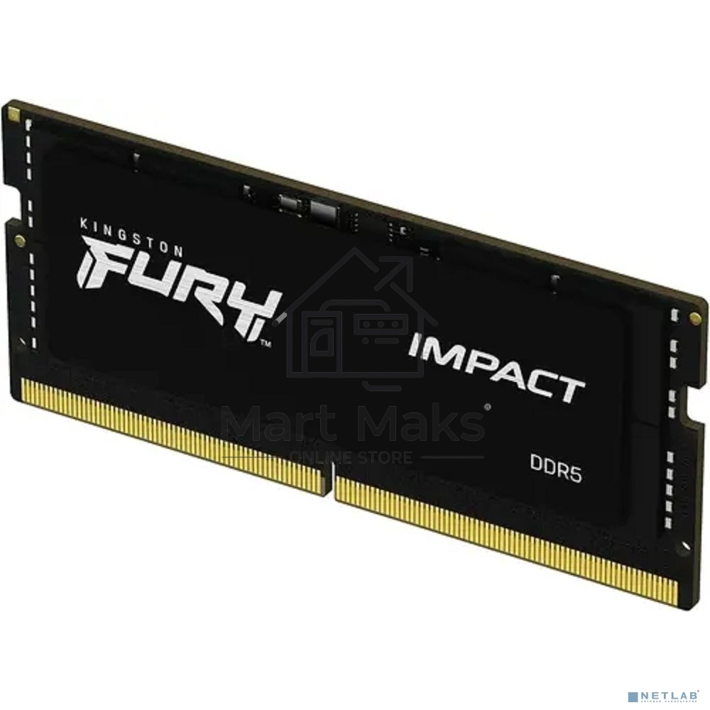 Оперативная память Kingston Fury Impact, DDR5, 8GB (1x8GB), 4800MHz, CL38 SO-DIMM