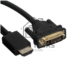 Кабель ExeGate EX284906RUS HDMI-DVI ExeGate EX-CC-HDMIM-DVIM-2.0 (19M/25M, dual link, 2м, 2 фильтра, позолоченные контакты)