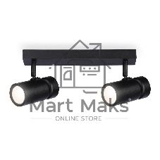 Накладной поворотный спот Ambrella light TA13178/2 BK черный GU10/2 max 12W 295*60*130