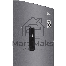 Холодильник LG GA-B509CLSL графитовый двухкамерный 277/107л морозилка снизу, No Frost