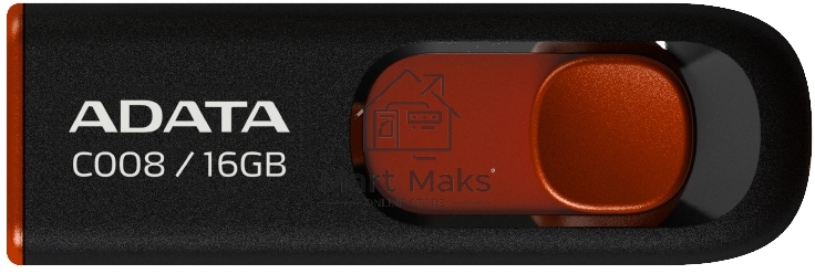 Флешка USB R/W ADATA R/W 16Gb C008 AC008-16G-RKD USB2.0 красный