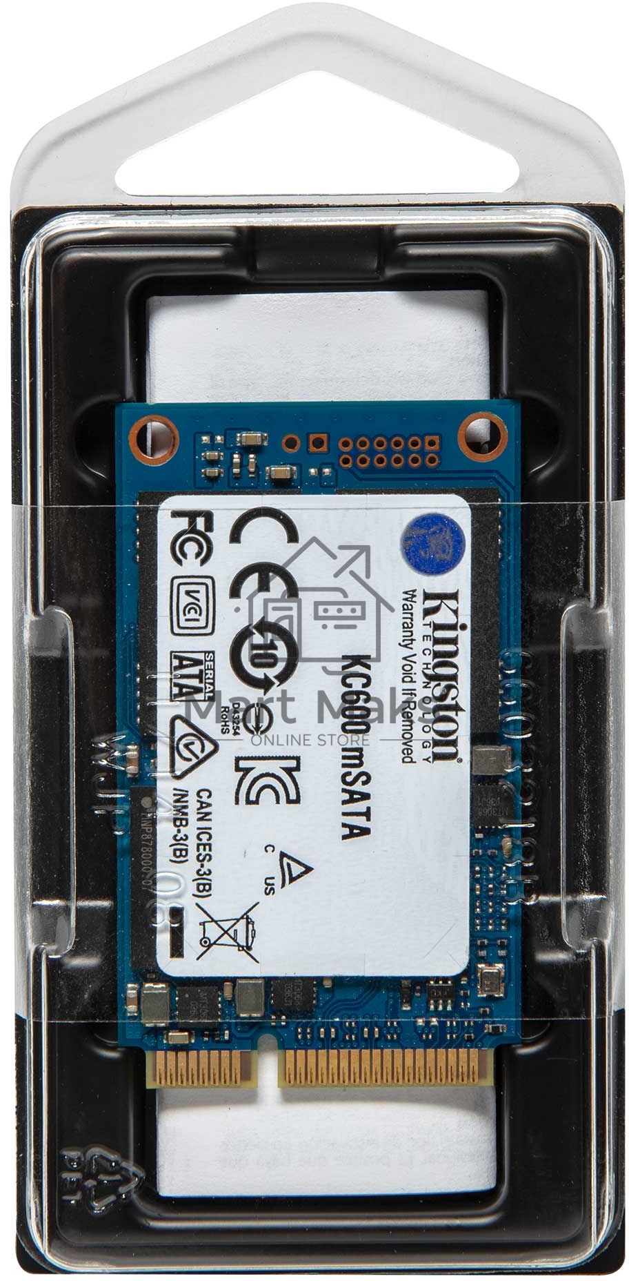 Накопитель SSD Kingston KC600, 512GB, mSATA, R/W 550/520