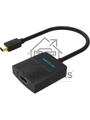 Адаптер-переходник Vention mini DisplayPort 20M > HDMI F черный (HBCBB)