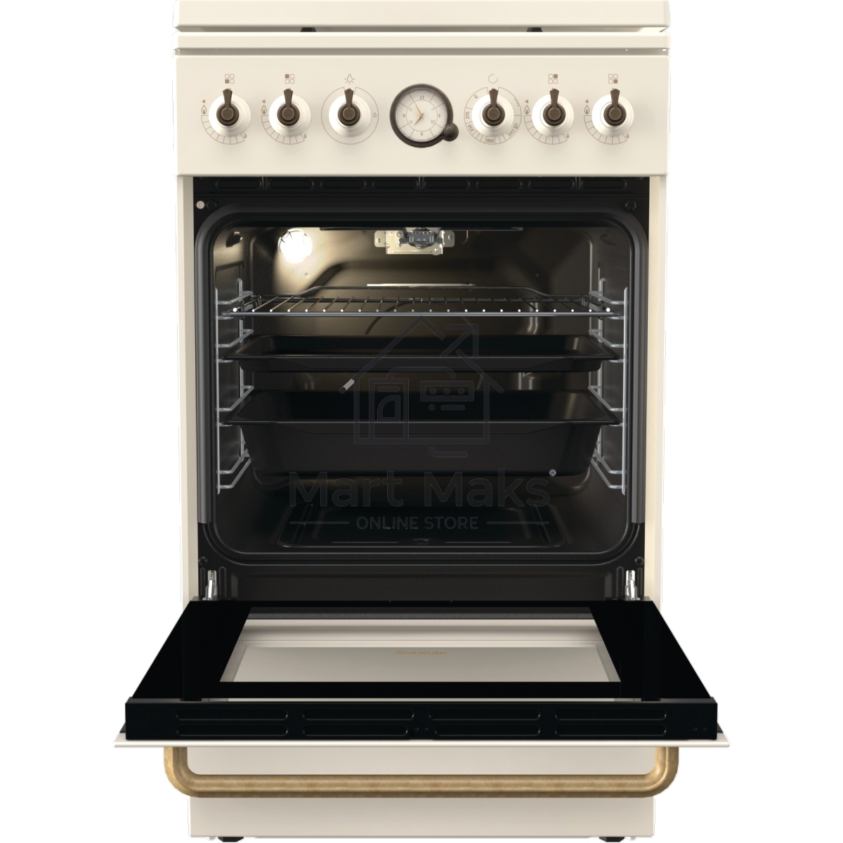 Плита газовая Gorenje GGI5BCLI бежевый, конфорок 4 газовых, духовка 67 л, 50 см x 85 см x 59.4 см