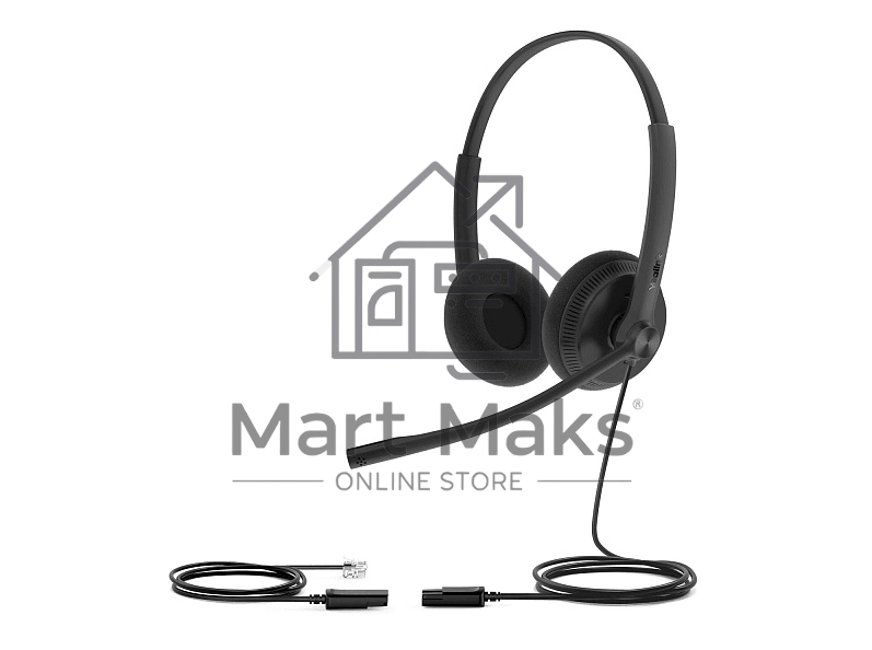 Гарнитура YEALINK YHS34 Lite Dual Дуо, Проводная, HD звук, QD, RJ9, шт