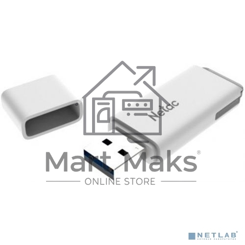 Флешка USB R/W R/W Netac U185 128Gb <NT03U185N-128G-20WH>, USB2.0, с колпачком, пластиковая белая