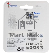 Флешка USB ADATA UV240 (AUV240-32G-RWH), 32Gb, USB 2.0, R/W 15/5, белый/синий