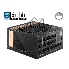 Блок питания MSI MEG Ai1300P (306-7ZP4A11-CE0), 1300Вт, 80 PLUS Platinum, 120мм, модульный, черный/золотой
