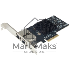 Сетевая карта 10G Dual RJ-45 PCIe Gen4 x4 5-Speed Multi-Gigabit Network Adapter (Intel E610-XAT)