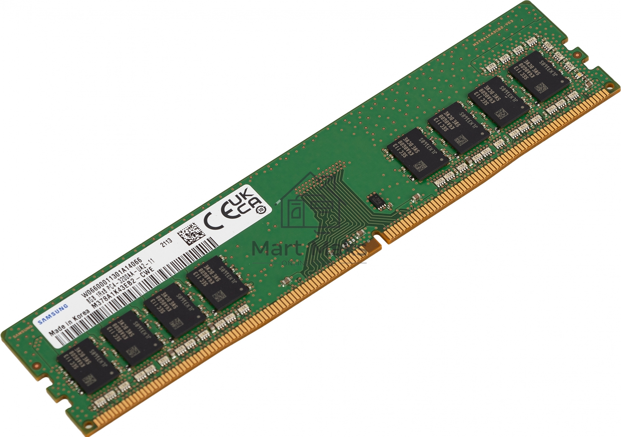 Оперативная память Samsung, DDR4, 8GB (1x8GB), 3200MHz, CL21, DIMM, OEM