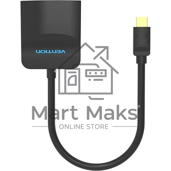 Адаптер-переходник Vention mini DisplayPort 20M > HDMI F черный (HBCBB)