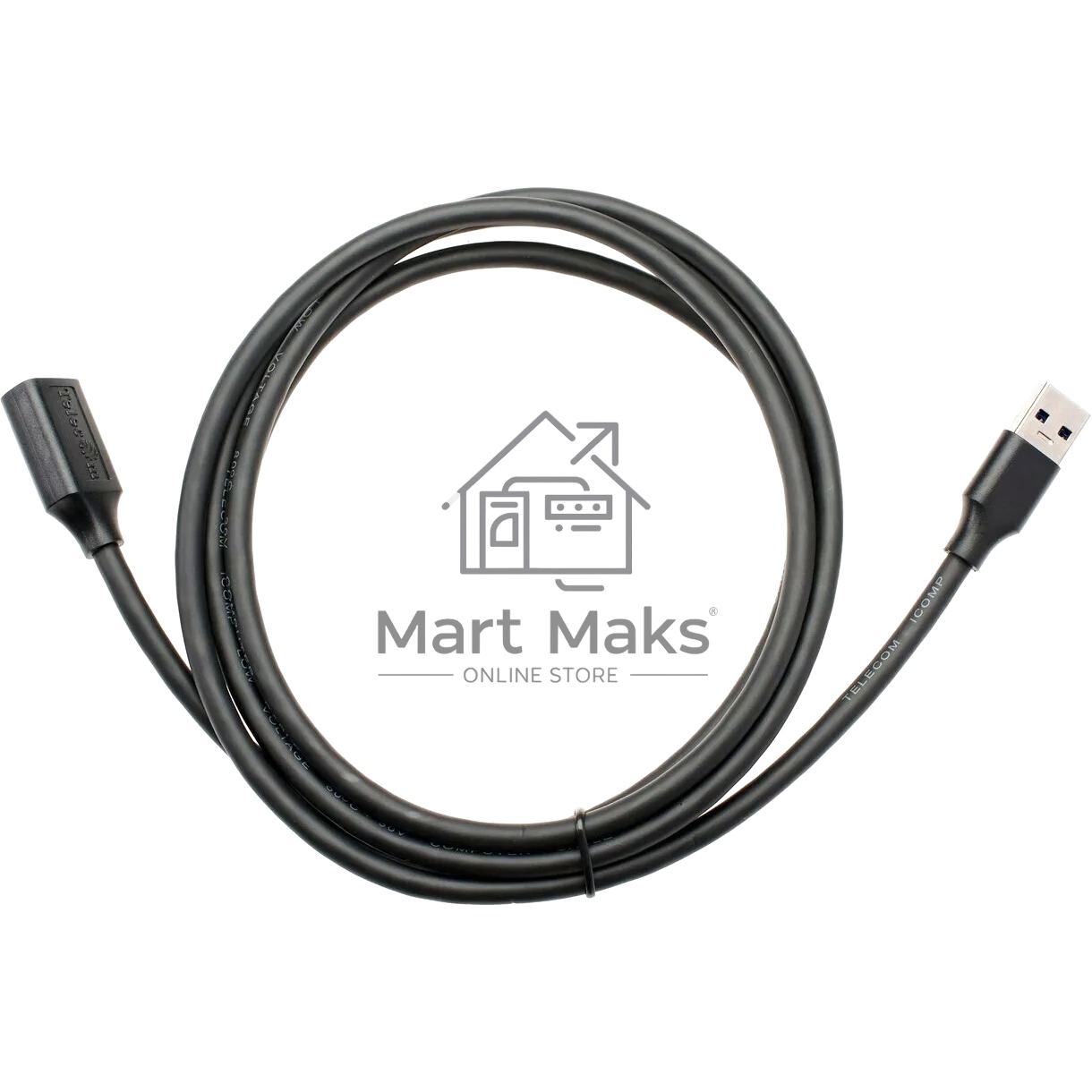 Кабель удлинительный USB3.0 Am-Af 1.8m Telecom черный (TUS708-1.8M)