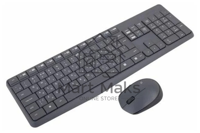 Клавиатура + мышь Logitech MK235 клав:черный мышь:черный USB беспроводная