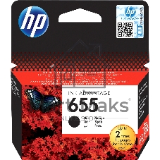 Картридж струйный HP 655 CZ109AE черный для HP DJ IA 3525/4615/4625/5525/6525 (550стр.)