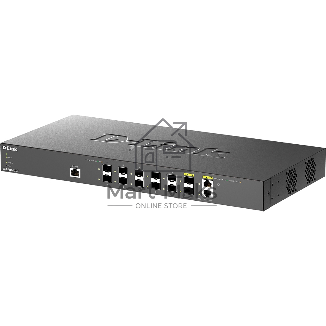 Настраиваемый L2+ коммутатор D-Link DXS-1210-12SC/B1A PROJ с 10 портами 10GBase-X SFP+ и 2 комбо?портами 10GBase-T/SFP+