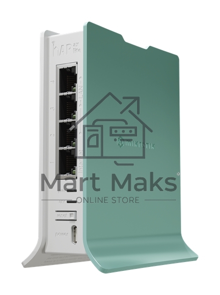 Роутер беспроводной MikroTik hAP ax lite (L41G-2AXD) AX600 10/100/1000BASE-TX голубой