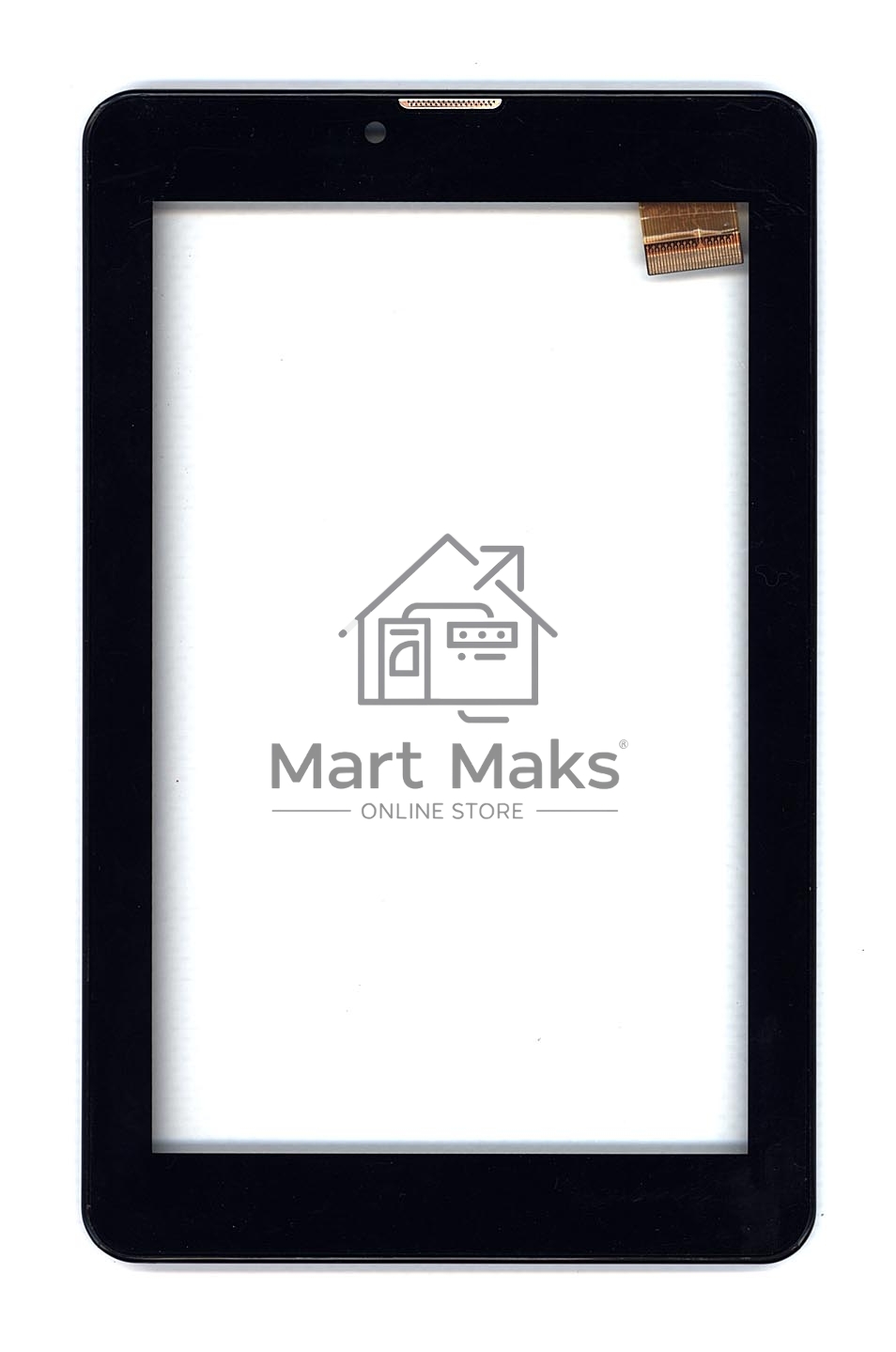 Сенсорное стекло (тачскрин) для Irbis TZ742, черное с рамкой