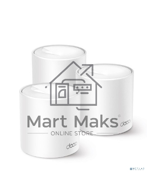 Бесшовный Mesh роутер TP-Link Deco X10 (DECO X10(3-PACK)) AX1500 10/100/1000BASE-TX белый (упак.:3шт)