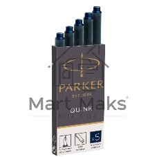 Картридж Parker Quink Z11 (CW1950385) черный/синие чернила, для ручек перьевых (5шт)