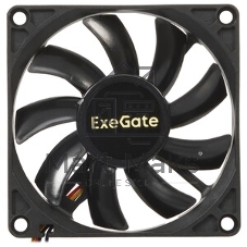 Вентилятор для корпуса ExeGate EX08015B4P-PWM черный, 80 мм, 2500 об/мин, 25 дБ, 4 pin