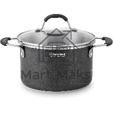 Кастрюля Rondell Stern RDS-010, 3.9л, 20см, с крышкой, серый