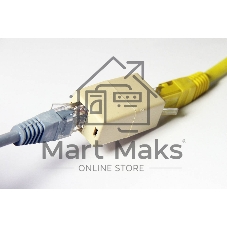 Проходной адаптер RJ45 cat.5e VCOM соединительный RJ-45/RJ-45(10 шт. в уп-ке), блистер