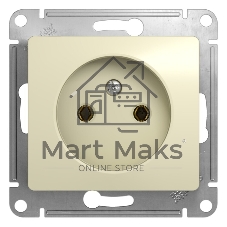 Механизм розетки 1-м СП Glossa 16А IP20 без заземл. беж. SchE GSL000241