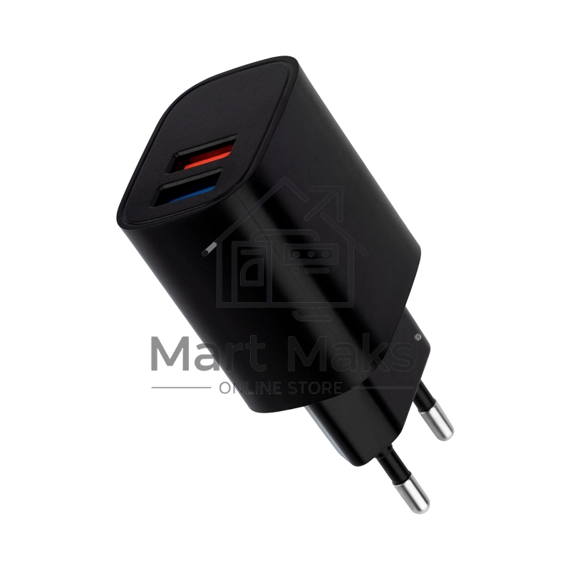 Сетевое зарядное устройство Rexant 2 x USB, 5V, 2.4 A, черный