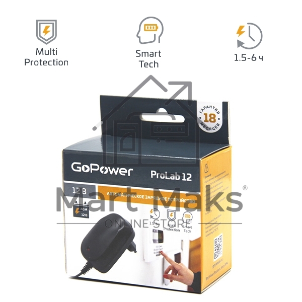 З/У для свинцово-кислотных аккумуляторов 12V GoPower ProLab 12 1.0A (1/100)
