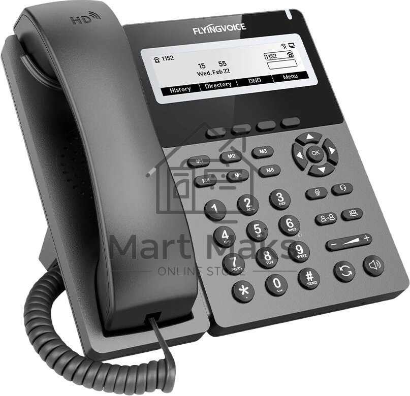 Телефон IP Flyingvoice P22P серый (упак.:1шт)