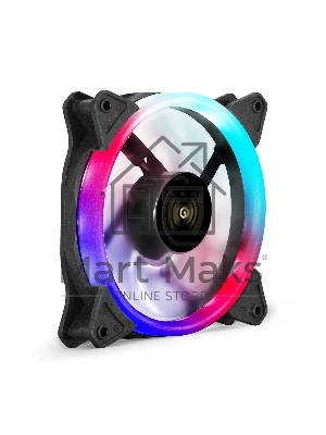 Вентилятор для корпуса ExeGate EX12025HM3PM.FRGb.5CRU черный, 120 мм, 1200 об/мин, 24 дБ, 3 pin