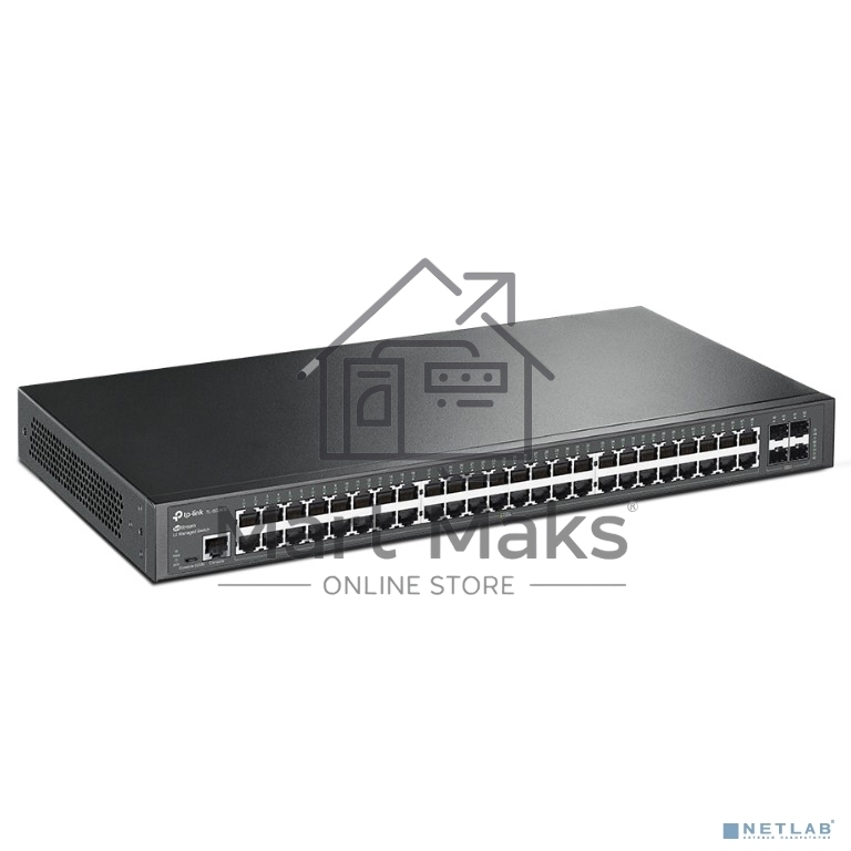 Коммутатор Jetstream 48-port gigabit L2+ managed switch with 4-gigabit uplink ports, 48 10/100/1000Mbps RJ-45 port, 4 1000Mbps SFP slots