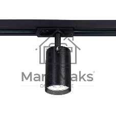 Трековый однофазный светильник со сменной лампой Ambrella light GL5129  BK черный GU10 max 12W