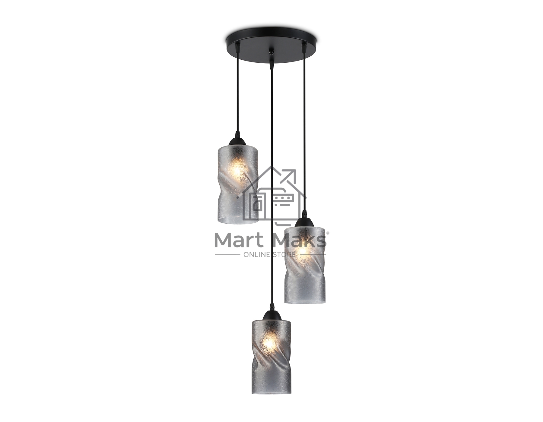 Светильник Ambrella light TR3414/3 BK черный E27/3 max 60W D320*1000
