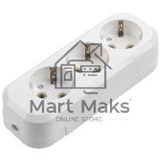 Розеточная колодка GSB-16-3-G-IP20 Easy, 16А, 3 места, с заземлением, без выключателя, IP20
