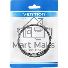 Патч-корд Vention прямой STP cat.8, RJ45 угол 360 - 3м. Черный