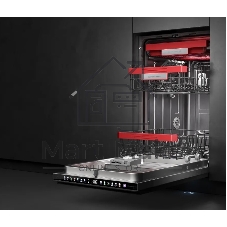 Встраиваемая посудомоечная машина Kuppersberg GSS 4577, High-Tech, 45 см, 10 комплектов, 3 корзины, 8 программ, конденсационная сушка, отсрочка старта 1-24 ч, инверторный мотор, LED подсветка, сенсорное управление, энергоэффективность А+++