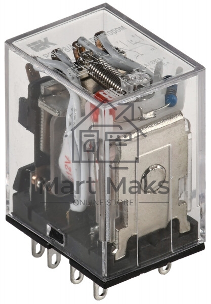 Реле промежуточное Iek RRP20-4-03-012D-LED РЭК78/4(MY4) с индикацией 3А 12В DC