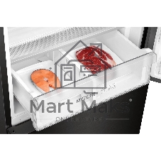 Холодильник Haier C4F740CBXGU1 черный двухкамерный 286/115л морозилка снизу, No Frost