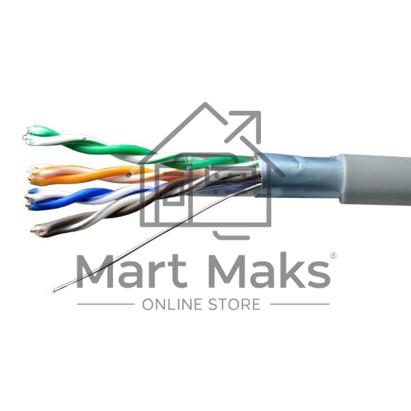 Кабель витая пара F/UTP кат.5E 4х2х24AWG solid CU PVC Standard сер. (м) SUPRLAN