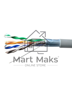 Кабель витая пара F/UTP кат.5E 4х2х24AWG solid CU PVC Standard сер. (м) SUPRLAN