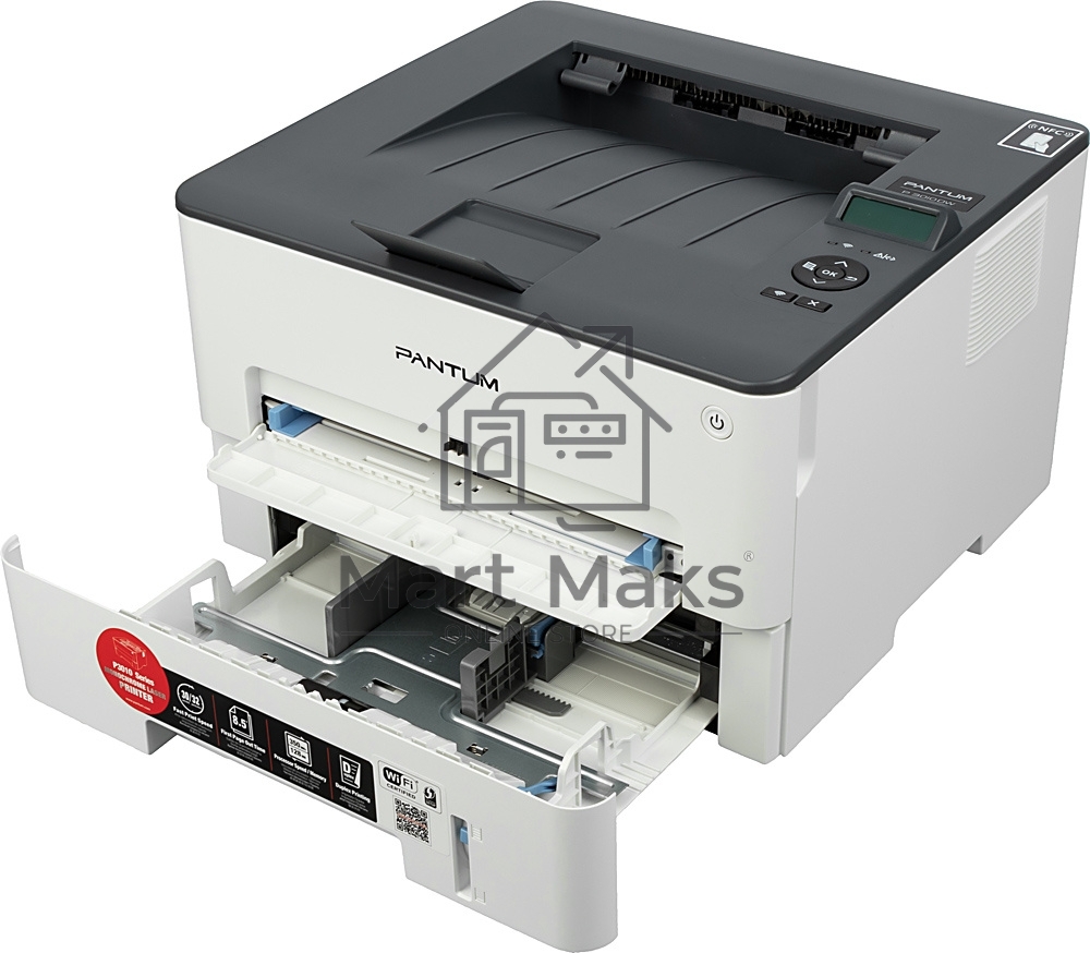 Принтер лазерный Pantum P3010DW, A4, ч/б, печ. до 30 стр/мин., 1200 x 1200 dpi, USB, RJ-45, Wi-Fi, NFC