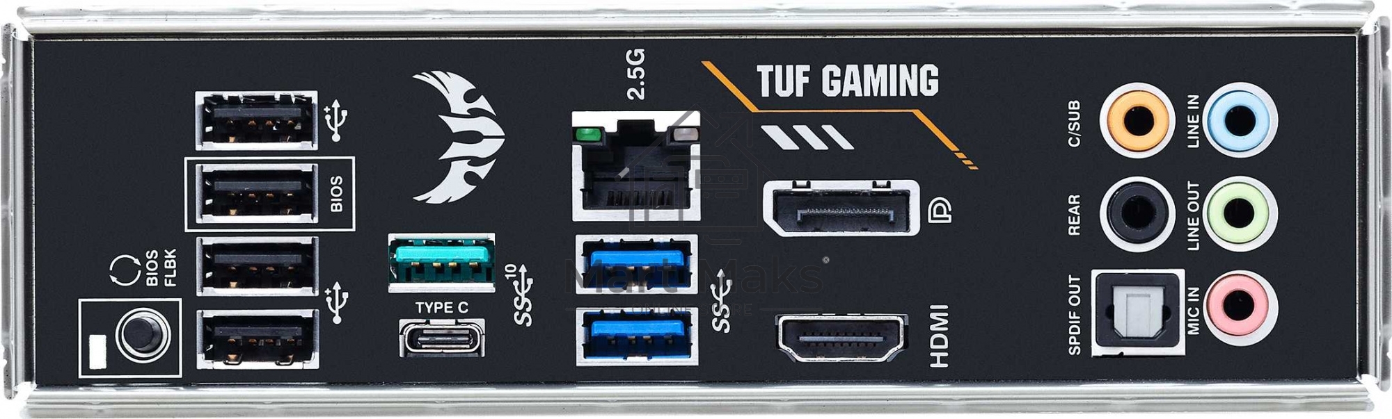 Материнская плата ASUS TUF GAMING B550-PRO, AM4, AMD B550, 4xDDR4, 6xSATA, 2xM.2, 1xPCIe 4.0 x16, 1xPCIe 3.0 x16, 3xPCIe x1, 1xHDMI, 1xDP, 1x 2.5Gb LAN, 4xUSB 2.0, 2xUSB 3.2 Gen 1, 1xUSB 3.2 Gen 2, 1xUSB-C 3.2 Gen 2, 5x3.5 мм, 7.1, ATX