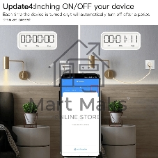 Розетка 1-пост. MOES Smart Socket WK-EU, Wi-Fi, 95-250 В, 16А, встраиваемая IP20, шторки + ЗК, белая